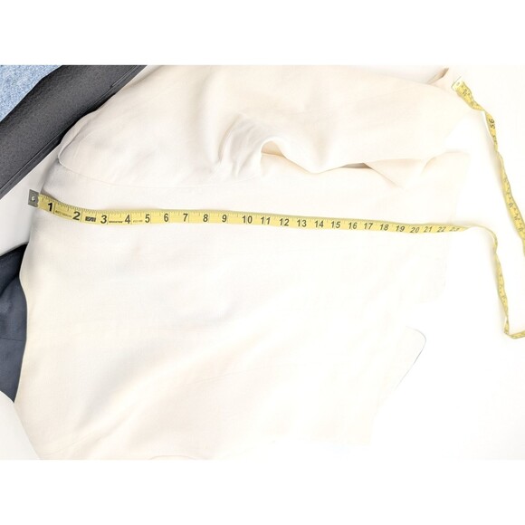 Rina Rossi Vintage White Black Button Tailored Crop Blazer Jacket Size S/M - Picture 7 of 8